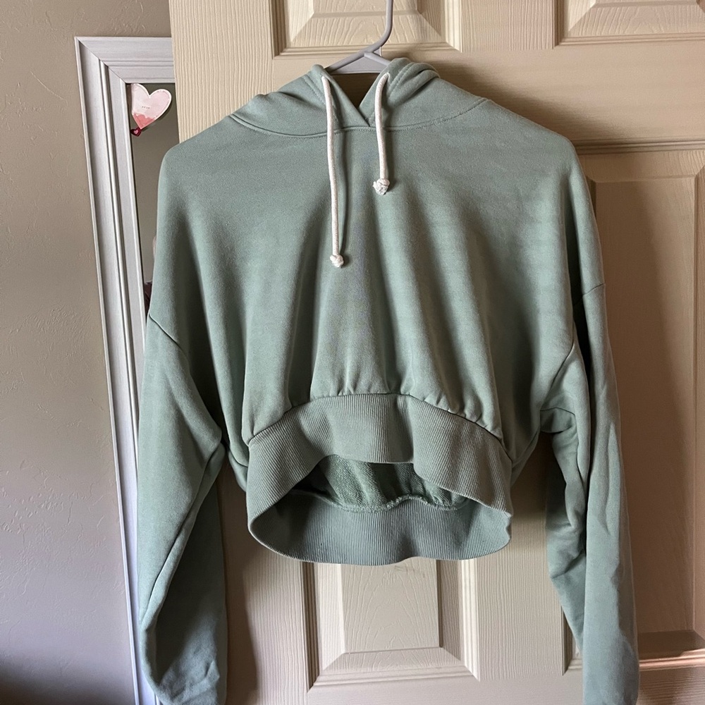 cropped sweatshirt with hood, size medium! purchased from luca